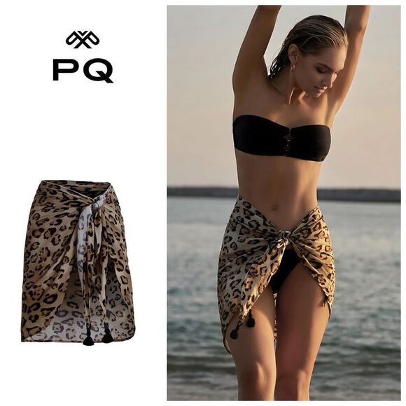 New. PQ Leopard Sarong. O/S. Retails $94 - Picture 6 of 7